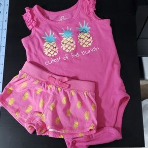 Okie dukie 9 monrh onesie with shorts